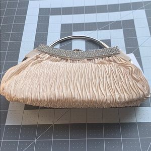 Champagne clutch purse